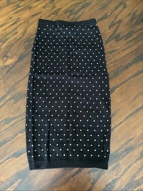 Michael Kors Black Pencil Skirt with Silver Studs